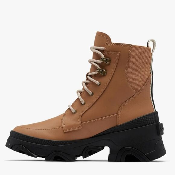 NWT Sorel | Brex Lug Leather Lace Up Waterproof Brown Boot, Women's 9 - Picture 4 of 11